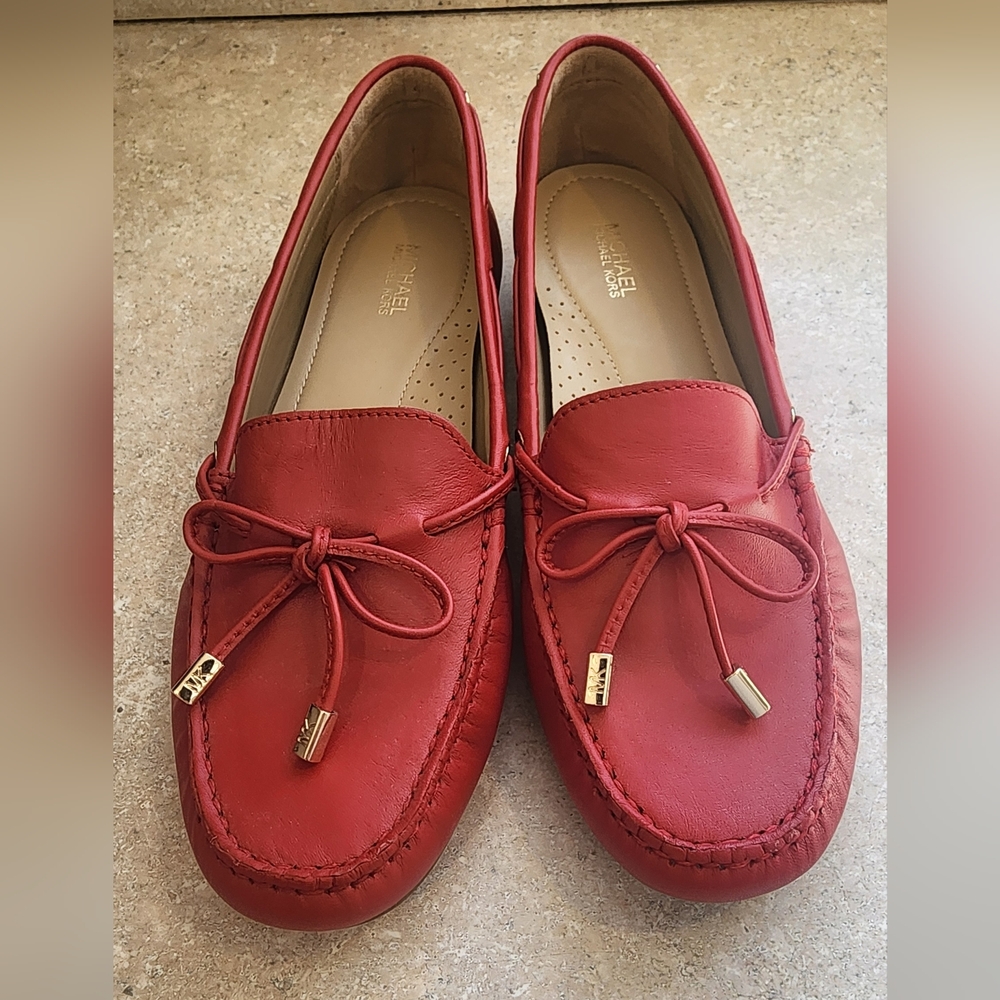 Women's Michael Kors Sutton Moc Loafers in Crimson size 9M